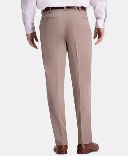 Haggar Men's Premium Comfort Khaki Dress Pants Beige 36 x 32