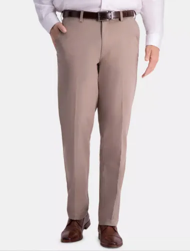 Haggar Men's Premium Comfort Khaki Dress Pants Beige 36 x 32