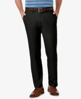 Haggar Mens Straight fit Dress Pants 40 / 30 Black Solid