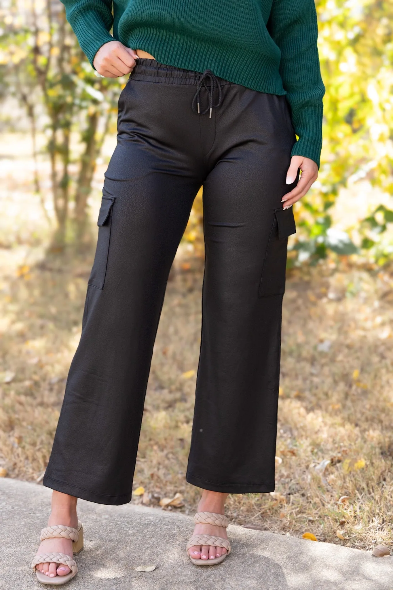 Headliner Coated Cargo Pants - Black