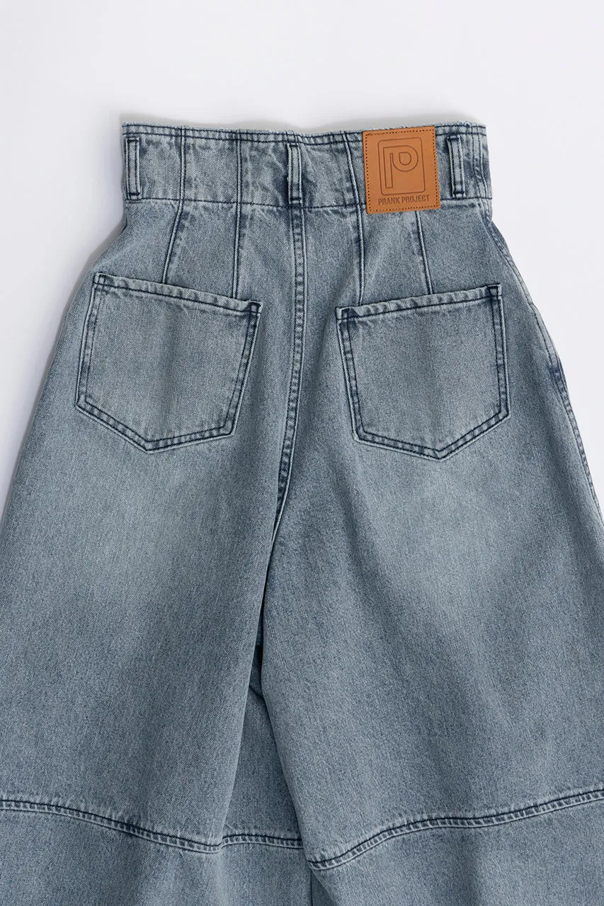 High Waist Banana Denim Pants