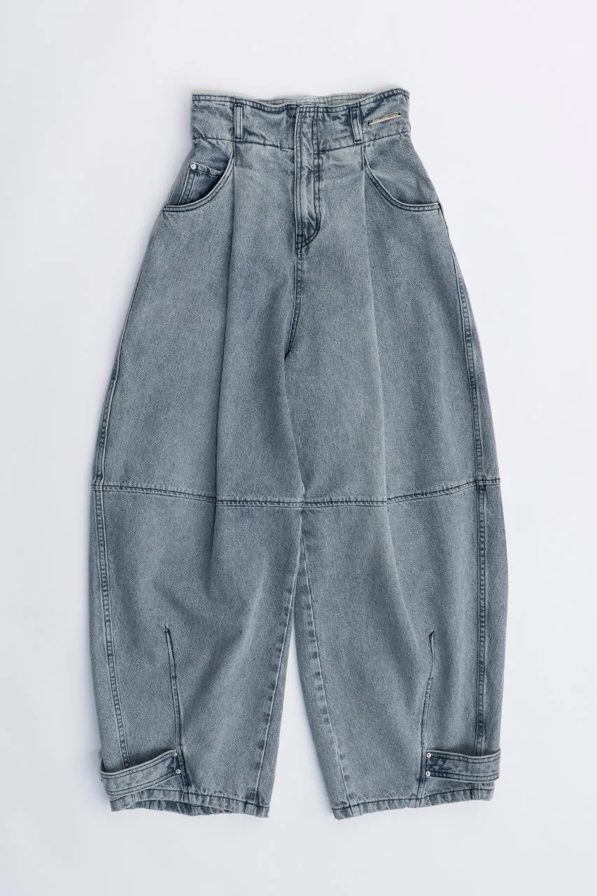 High Waist Banana Denim Pants