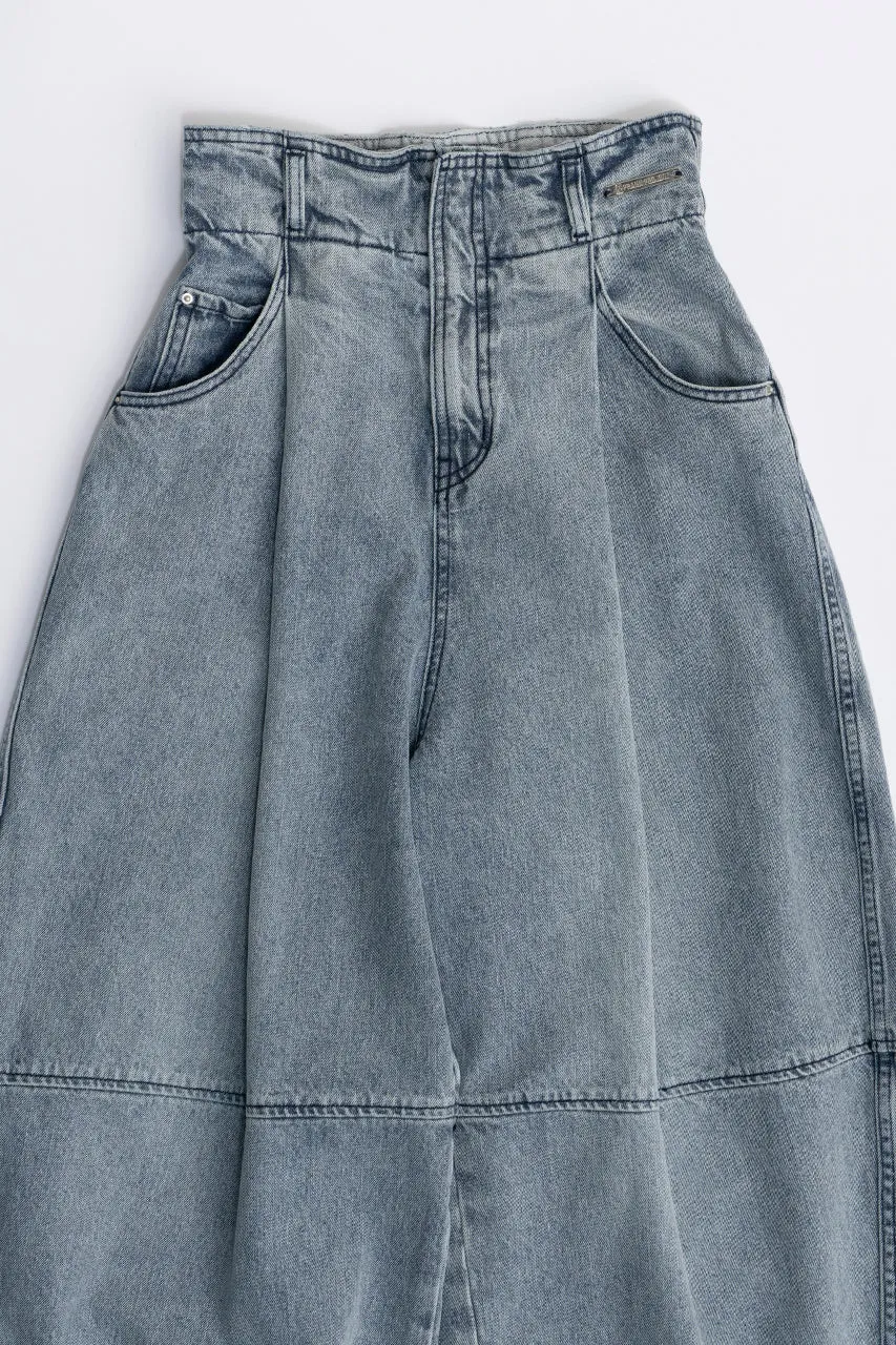 High Waist Banana Denim Pants