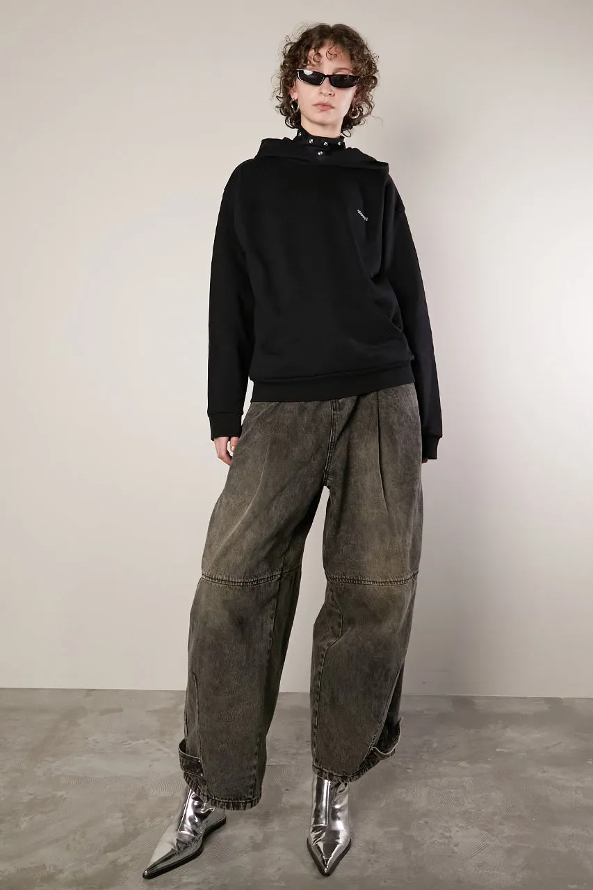 High Waist Banana Denim Pants