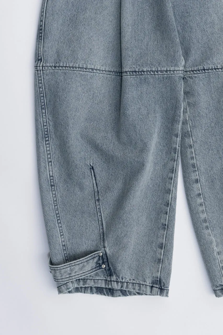 High Waist Banana Denim Pants