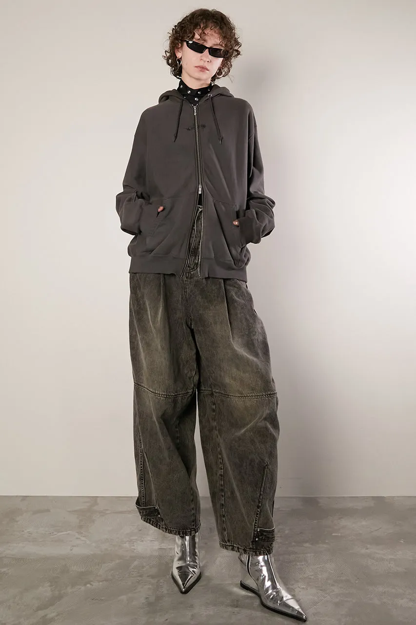 High Waist Banana Denim Pants