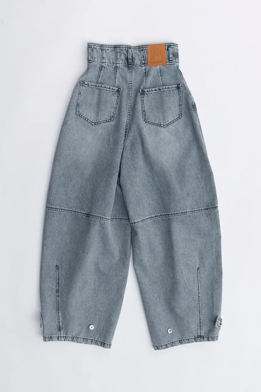 High Waist Banana Denim Pants