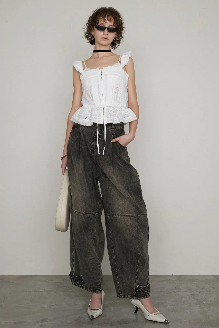 High Waist Banana Denim Pants