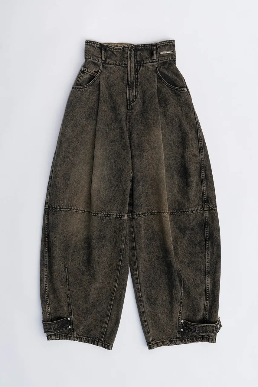 High Waist Banana Denim Pants