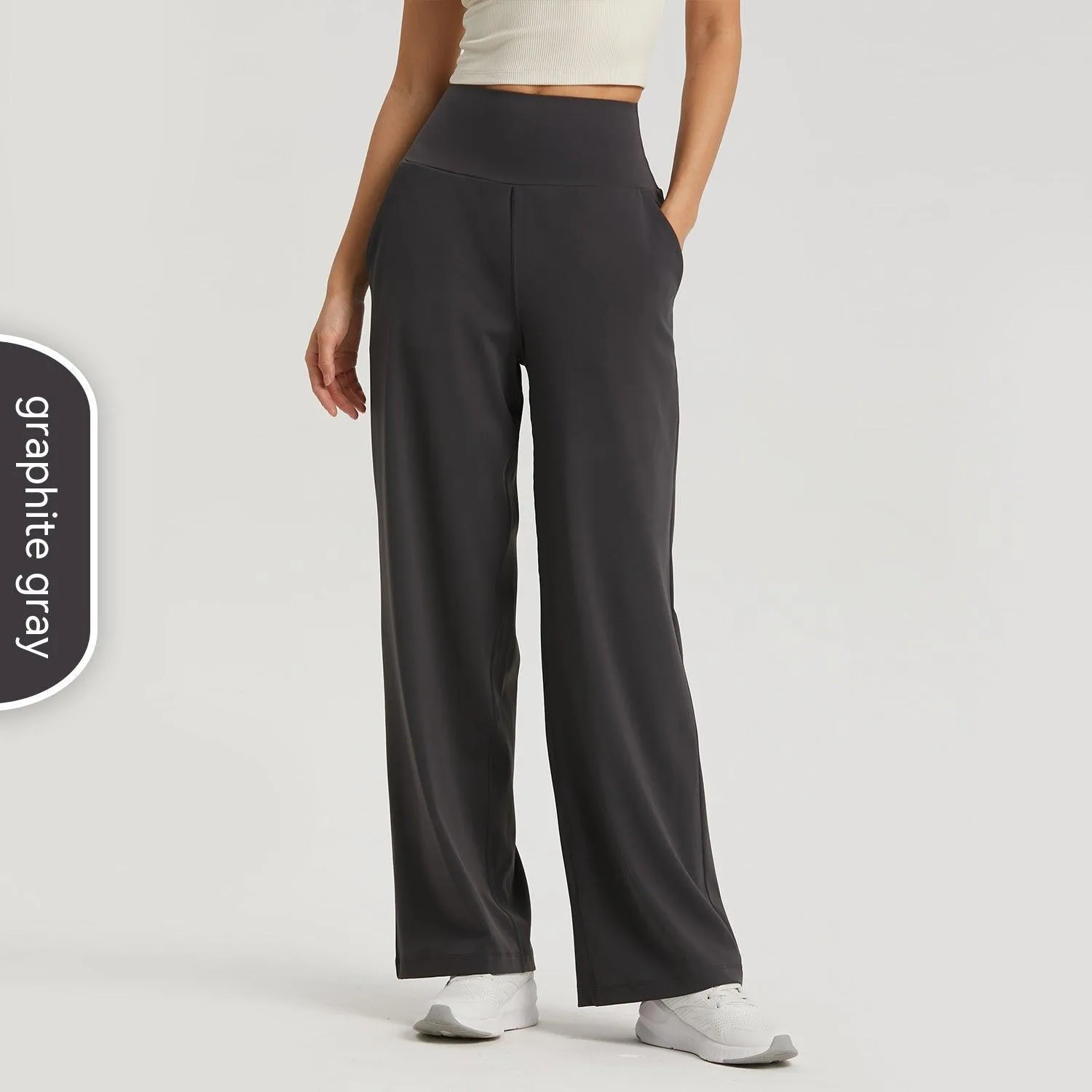 High Waist Yoga Sports Wide-leg Pants