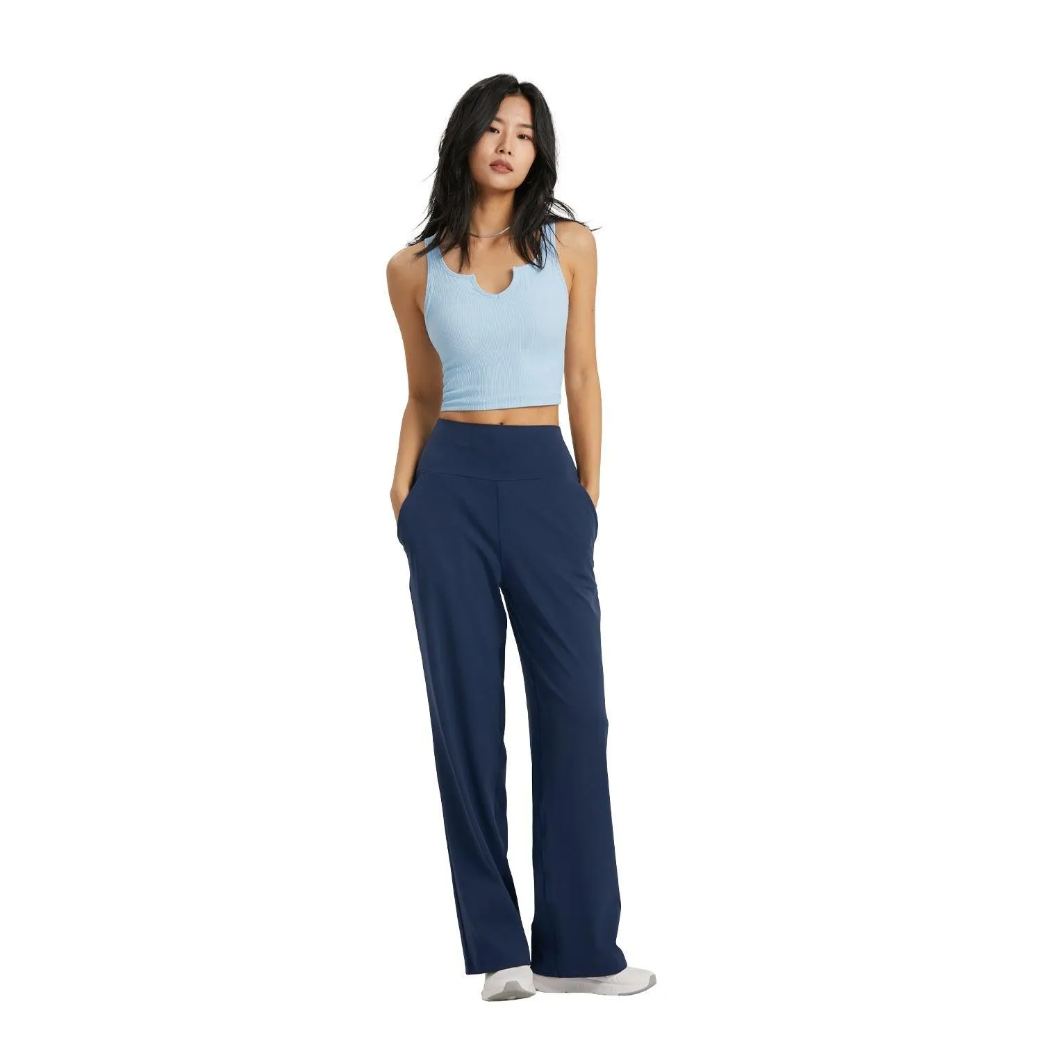 High Waist Yoga Sports Wide-leg Pants