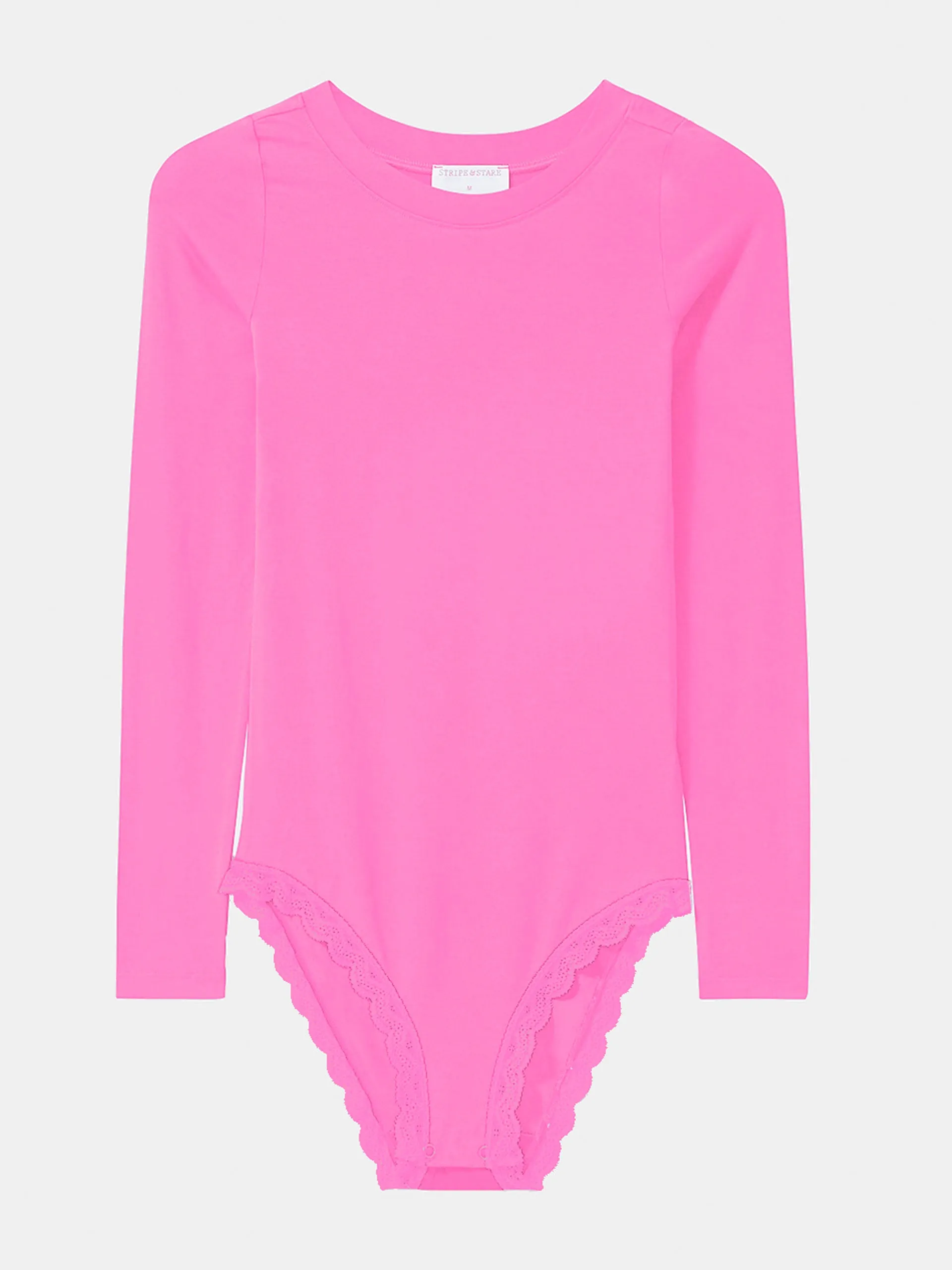 Hot pink long sleeved bodysuit