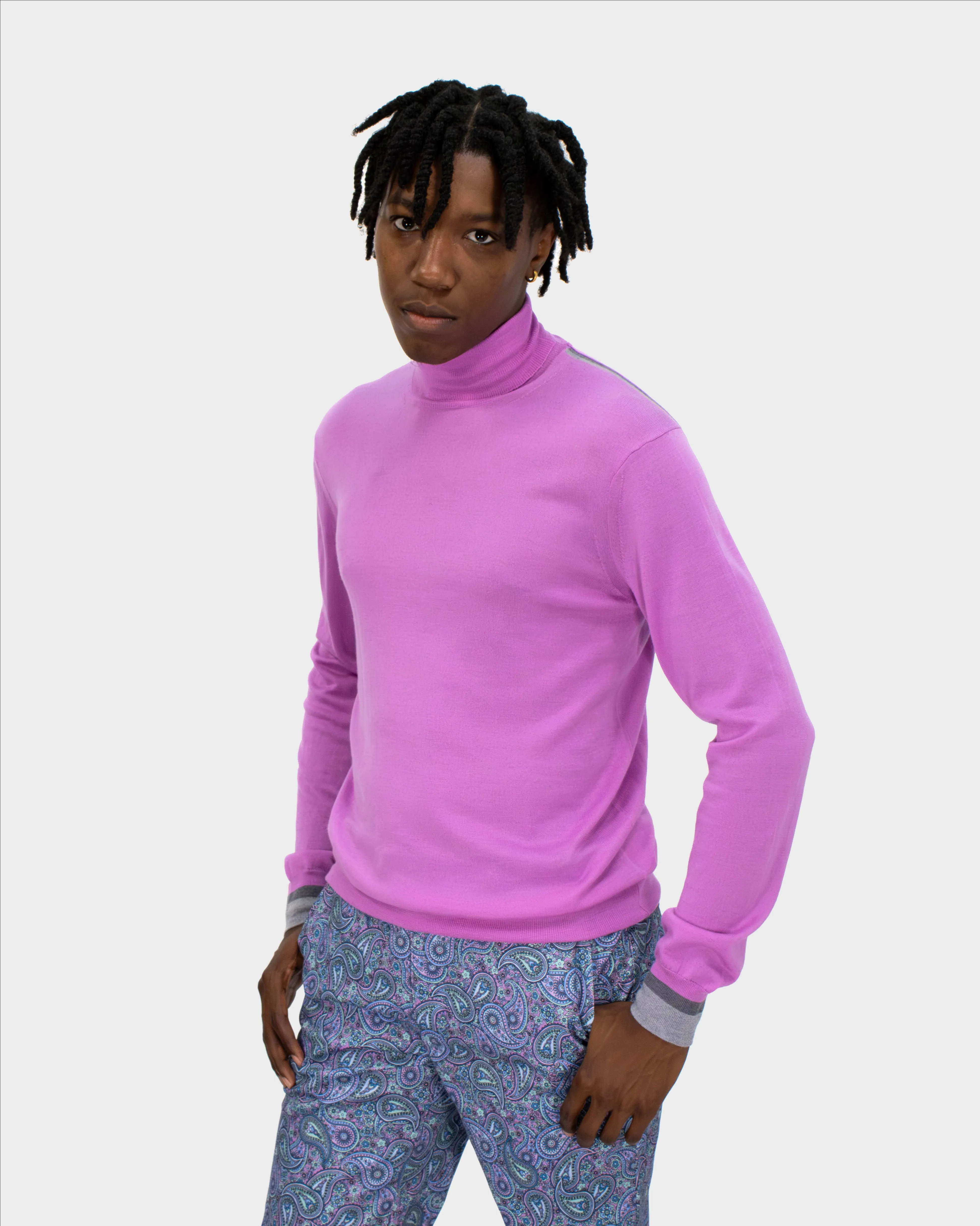JACK LUX TRIPPY PAISLEY PANT - LAVENDER