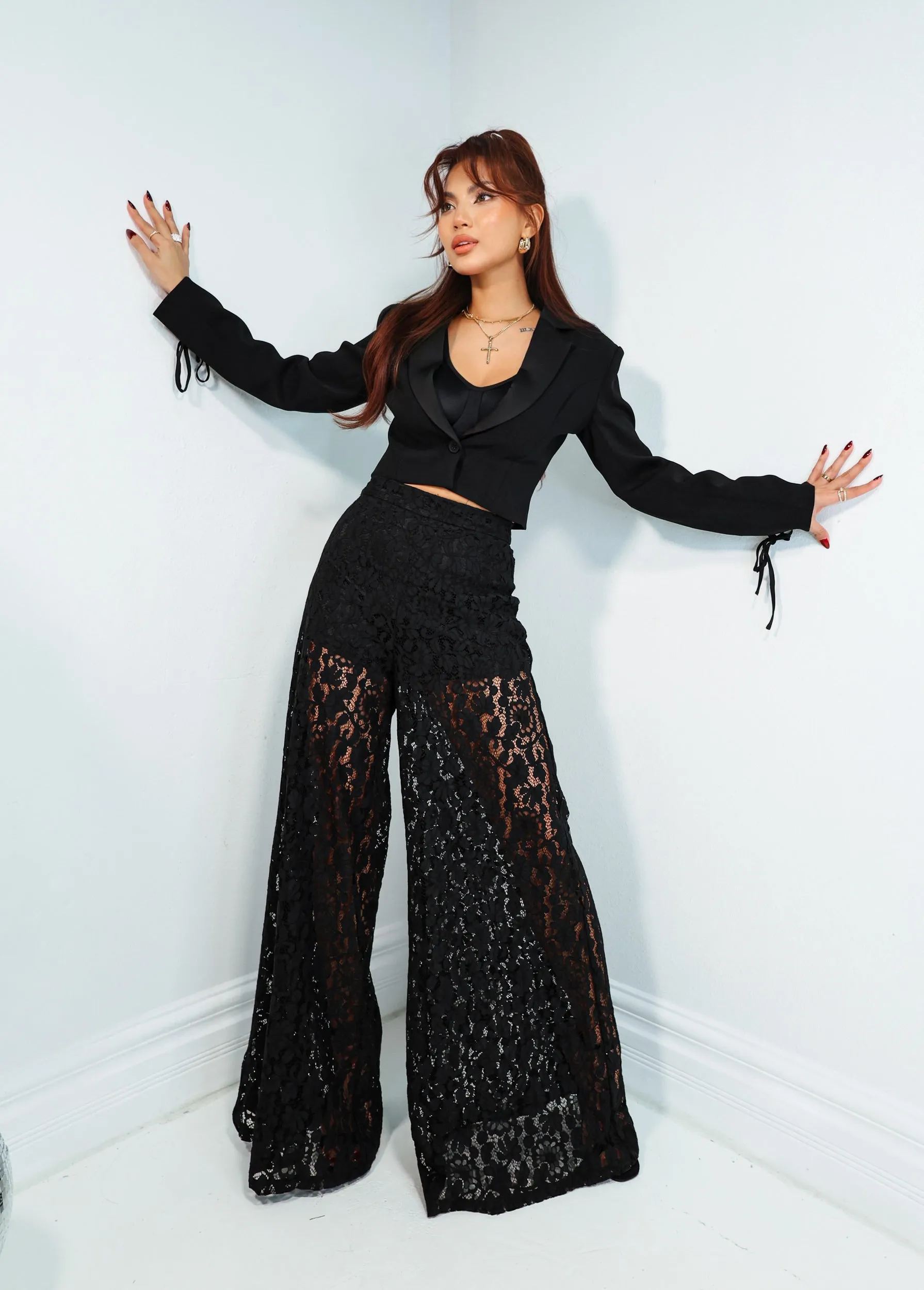 Lace Mirage Wide Leg Pants