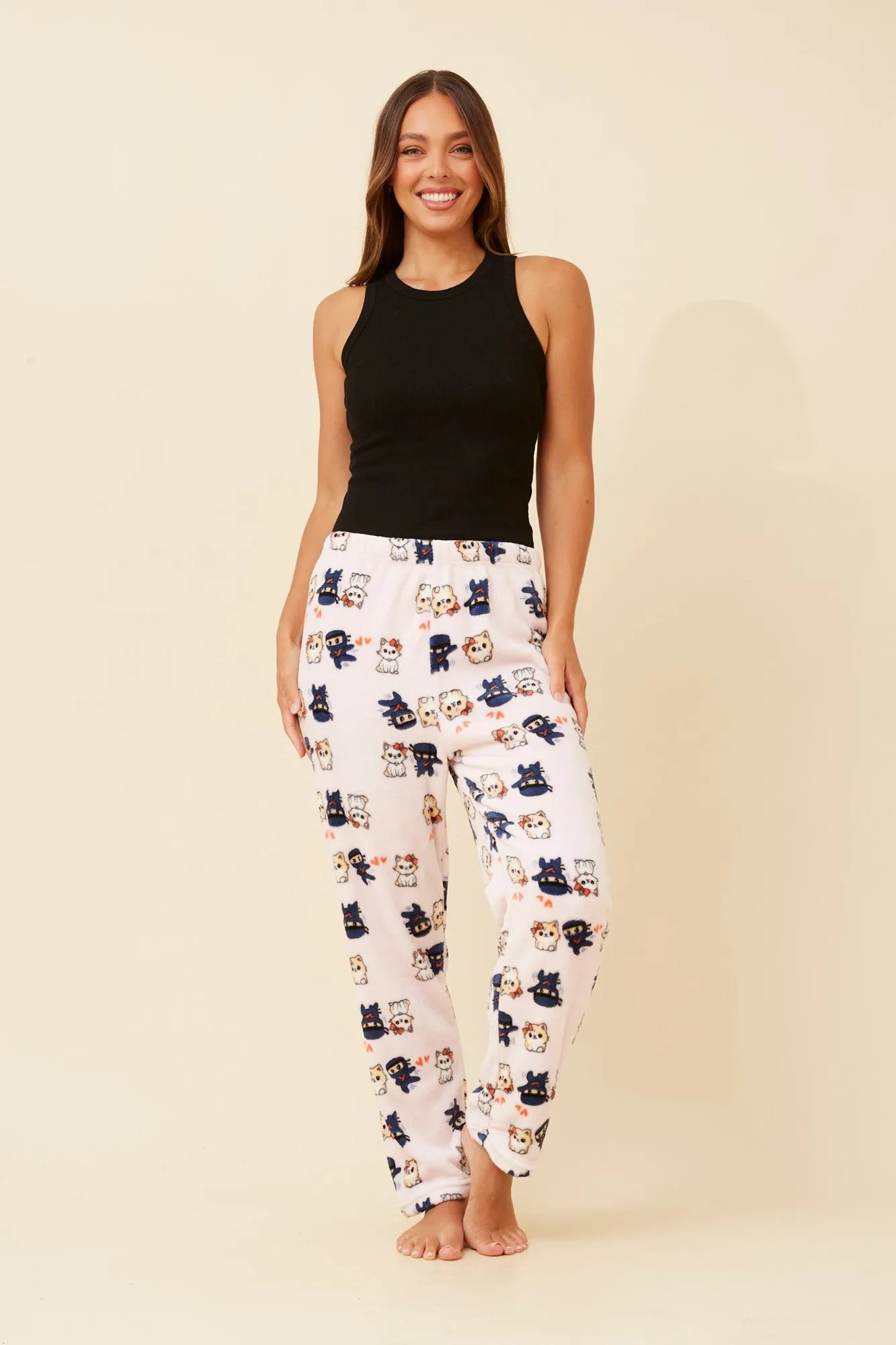 LEE NINJA PRINT PLUSH PYJAMA PANTS
