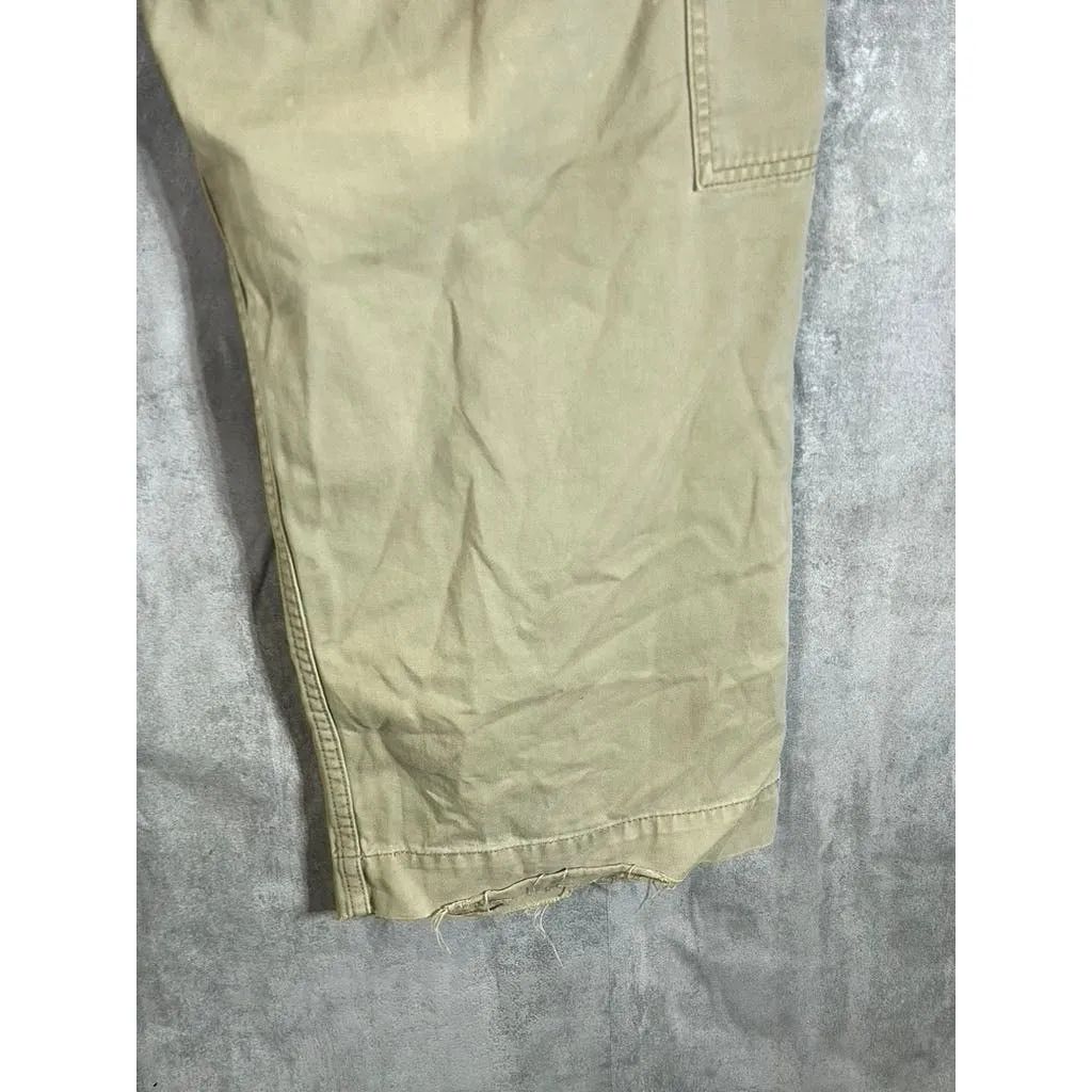 LEVI'S Men's Vintage Beige Distressed Straight-Leg Cargo Pants SZ 38x30