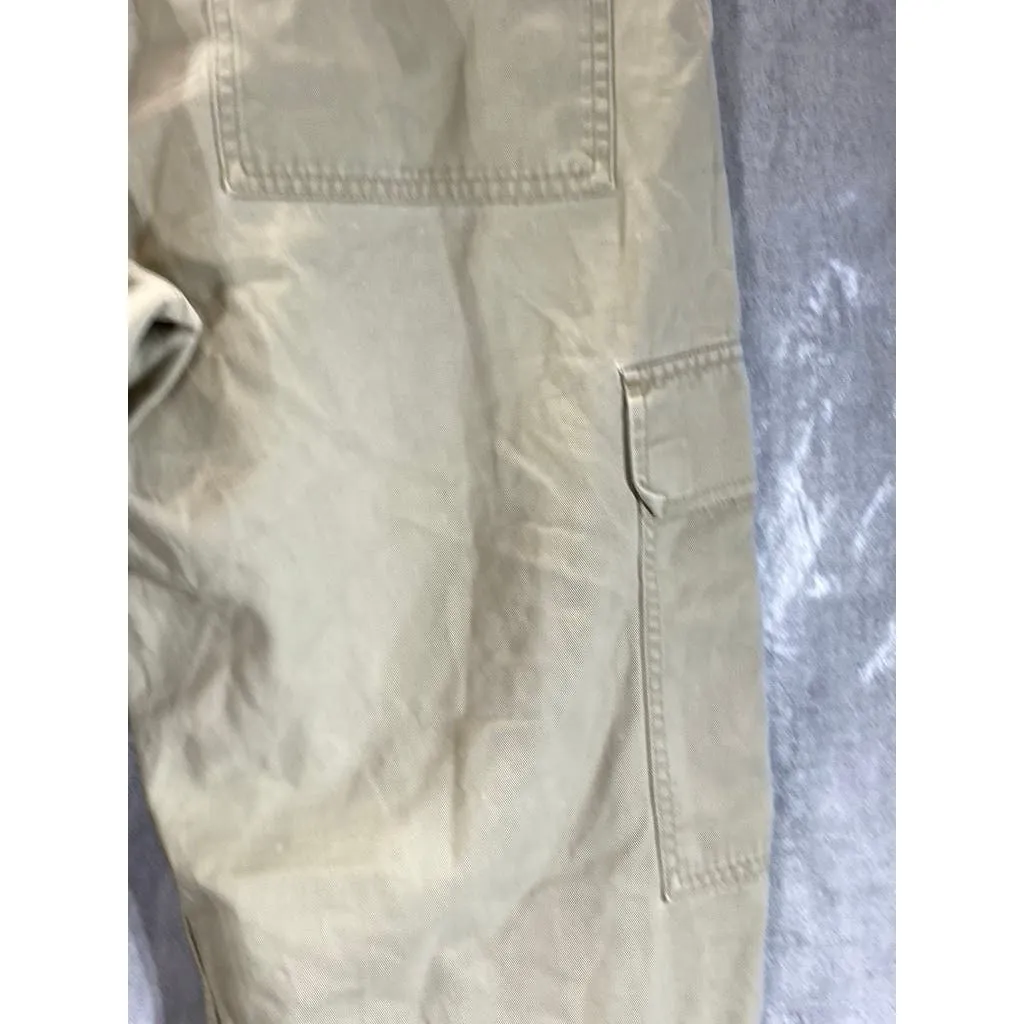 LEVI'S Men's Vintage Beige Distressed Straight-Leg Cargo Pants SZ 38x30