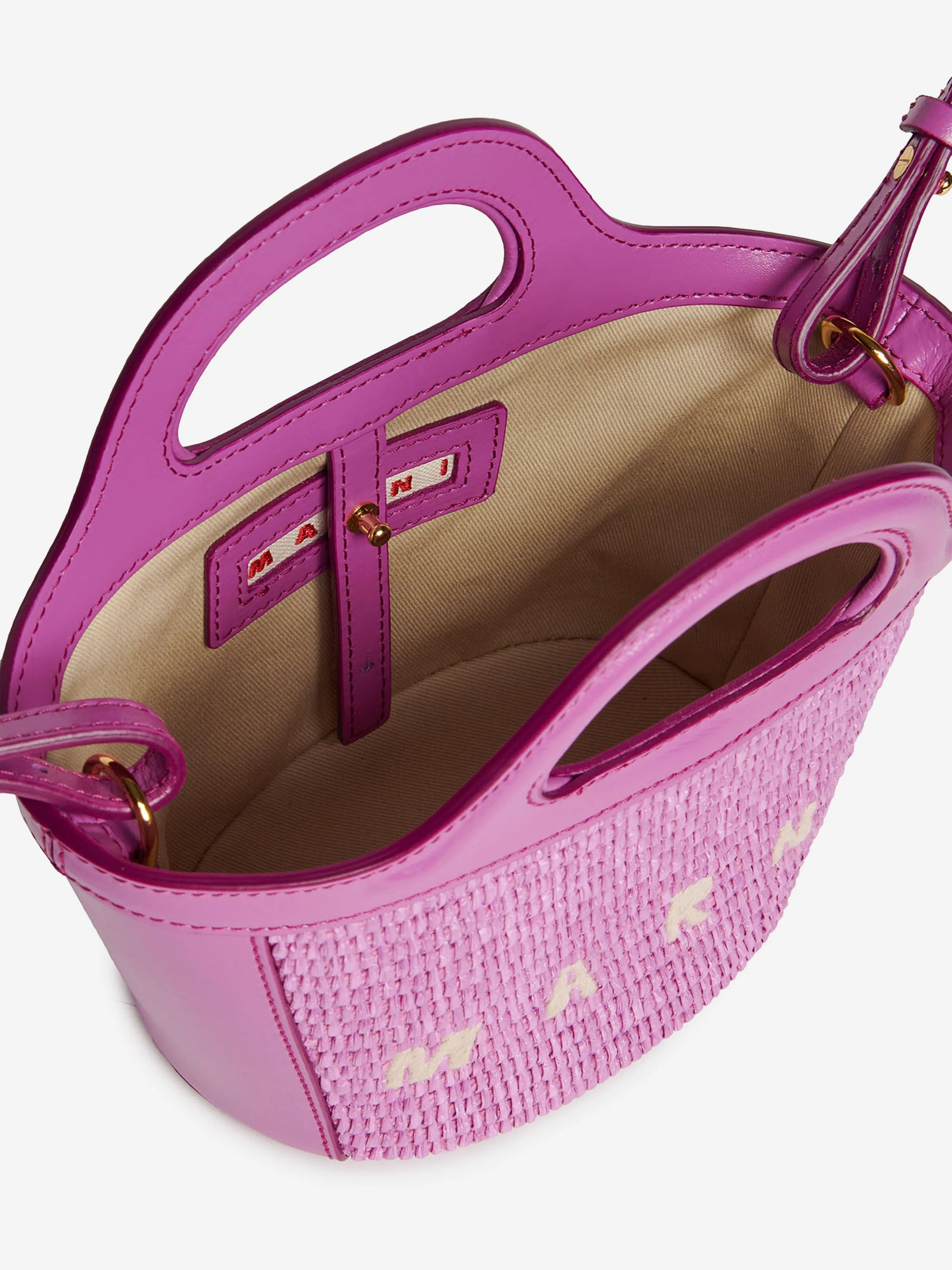 MARNI Girls Tropicalia Micro Bag in Purple (21cm)