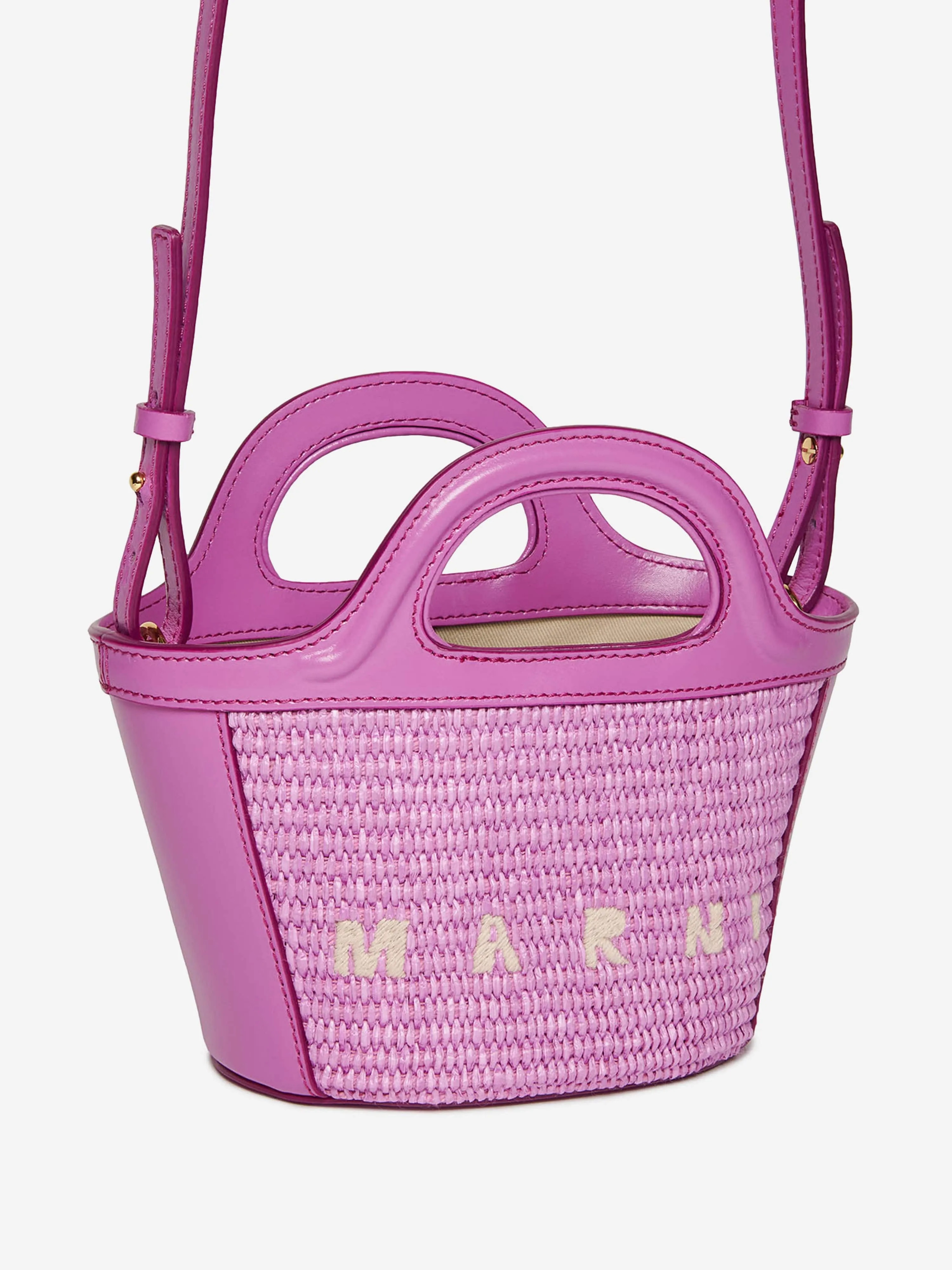 MARNI Girls Tropicalia Micro Bag in Purple (21cm)