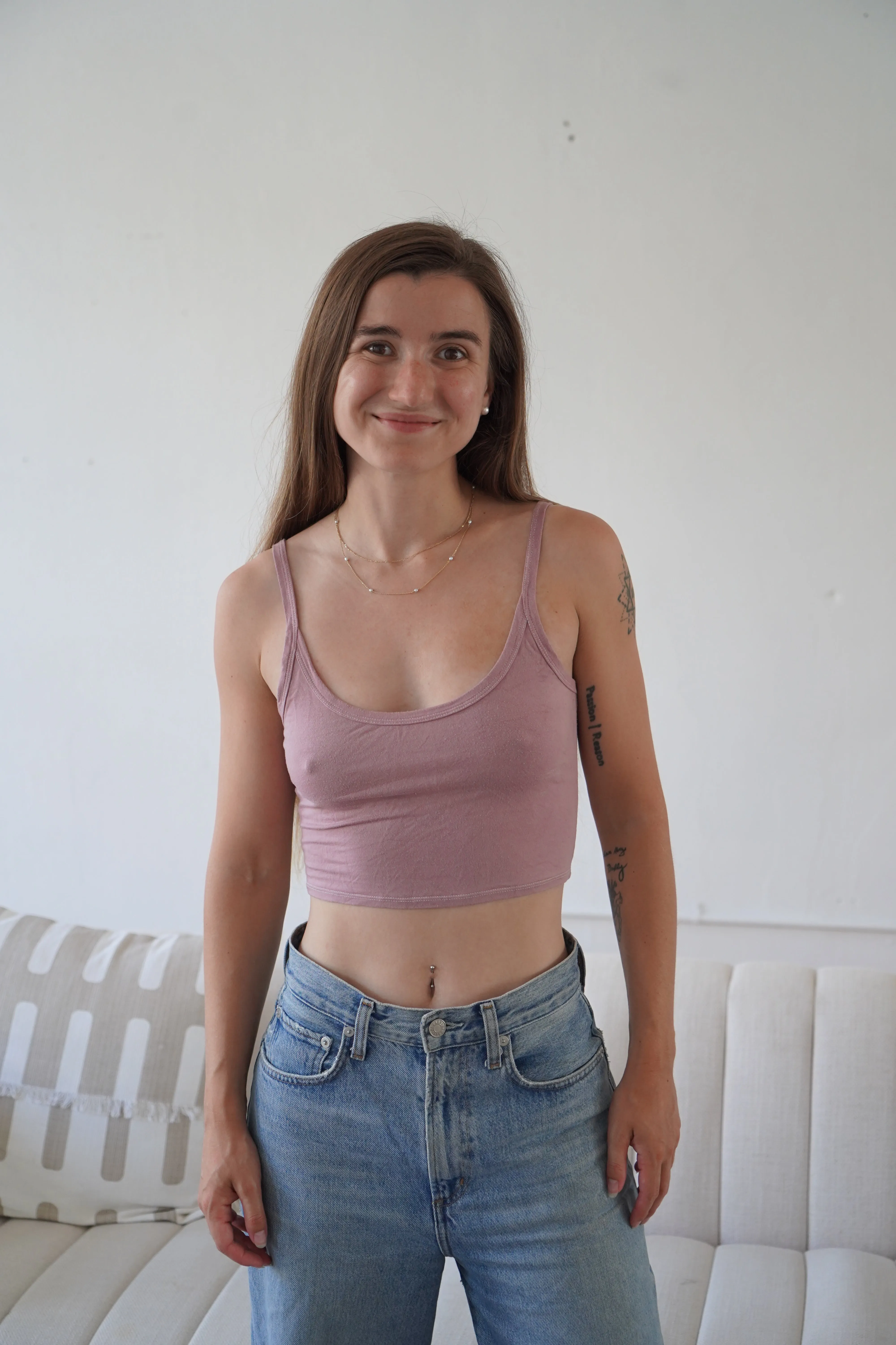 Mary Young Cainan Tank, Dusty Pink - L