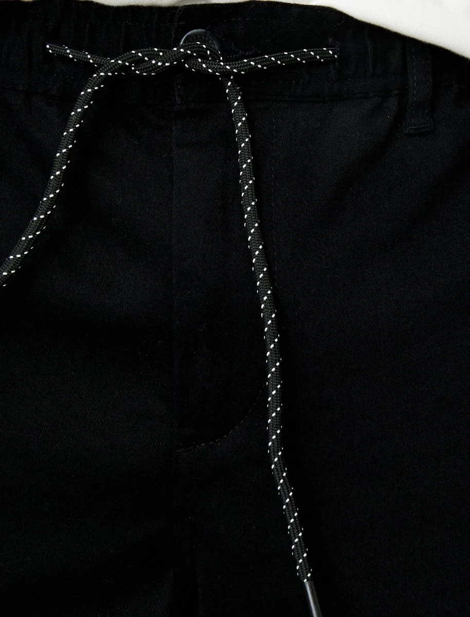 Men's Cargo Joggers Black