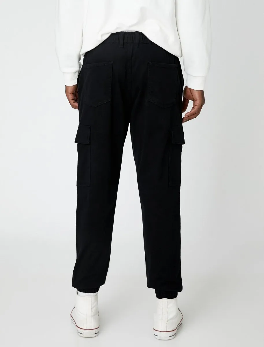 Men's Cargo Joggers Black