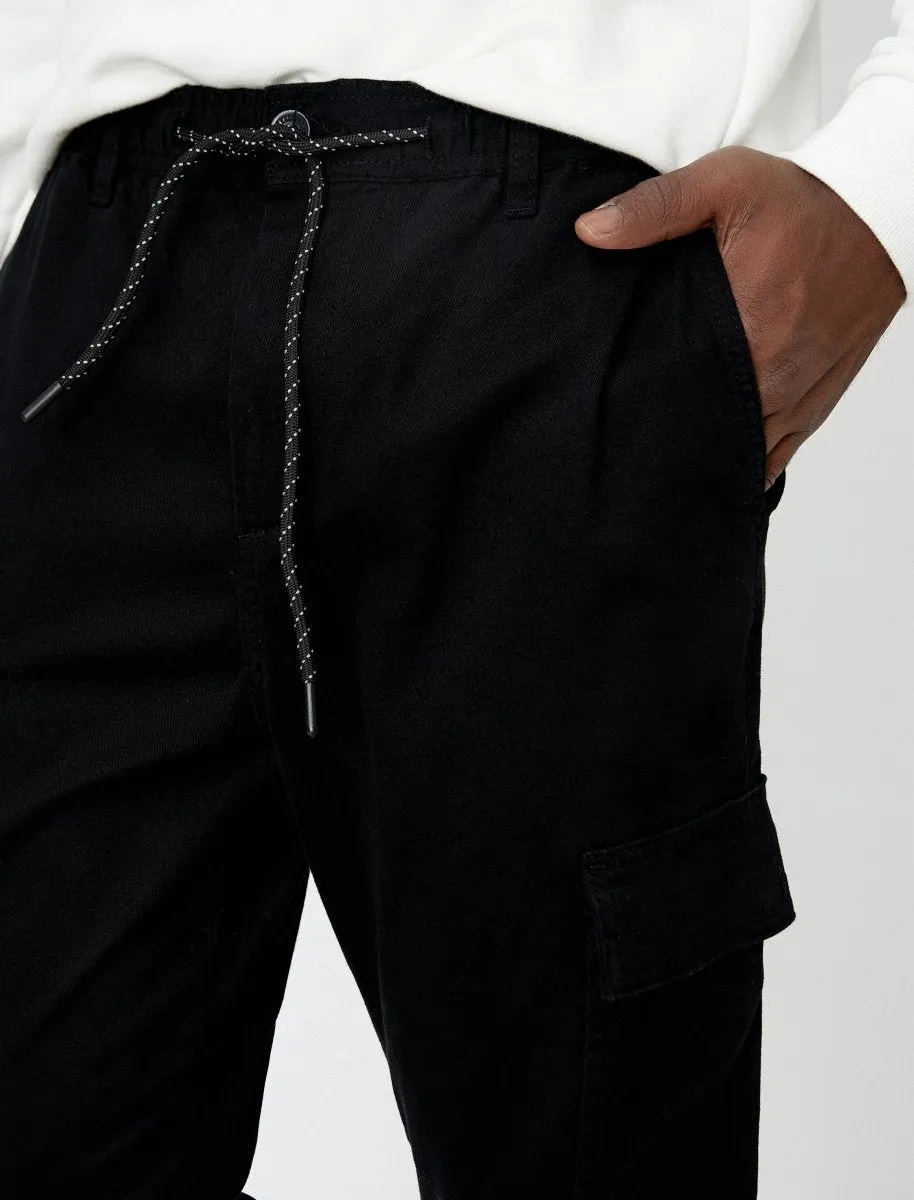 Men's Cargo Joggers Black