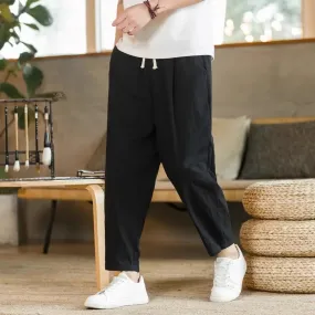 Men’s Linen Cotton Sweatpants – Lightweight, Breathable Joggers for Everyday Comfort