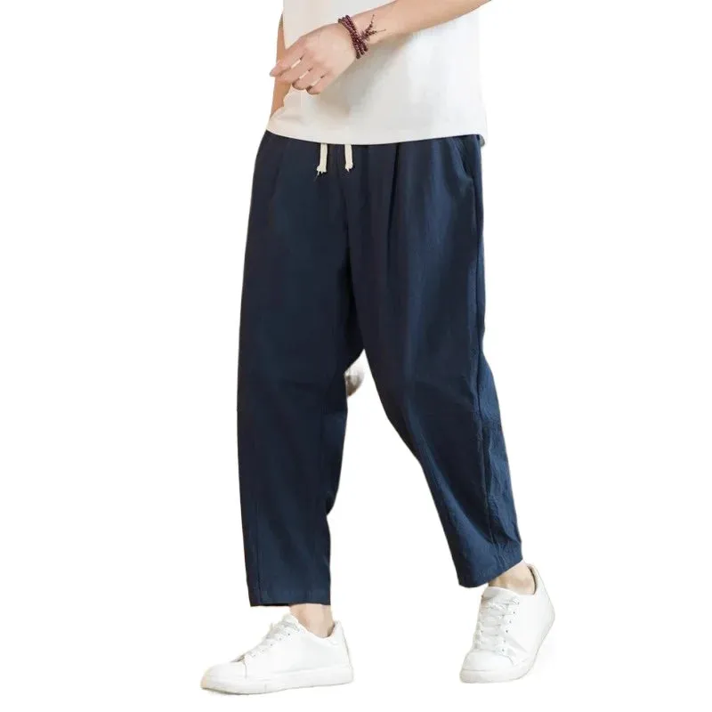 Men’s Linen Cotton Sweatpants – Lightweight, Breathable Joggers for Everyday Comfort