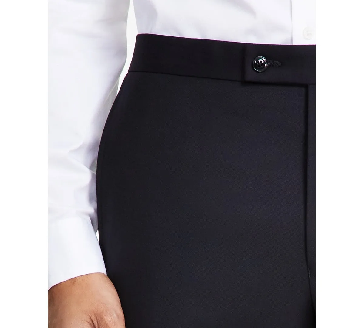 Michael Kors Mens Classic fit Tuxedo Dress Pants 36 / 29 Black Solid