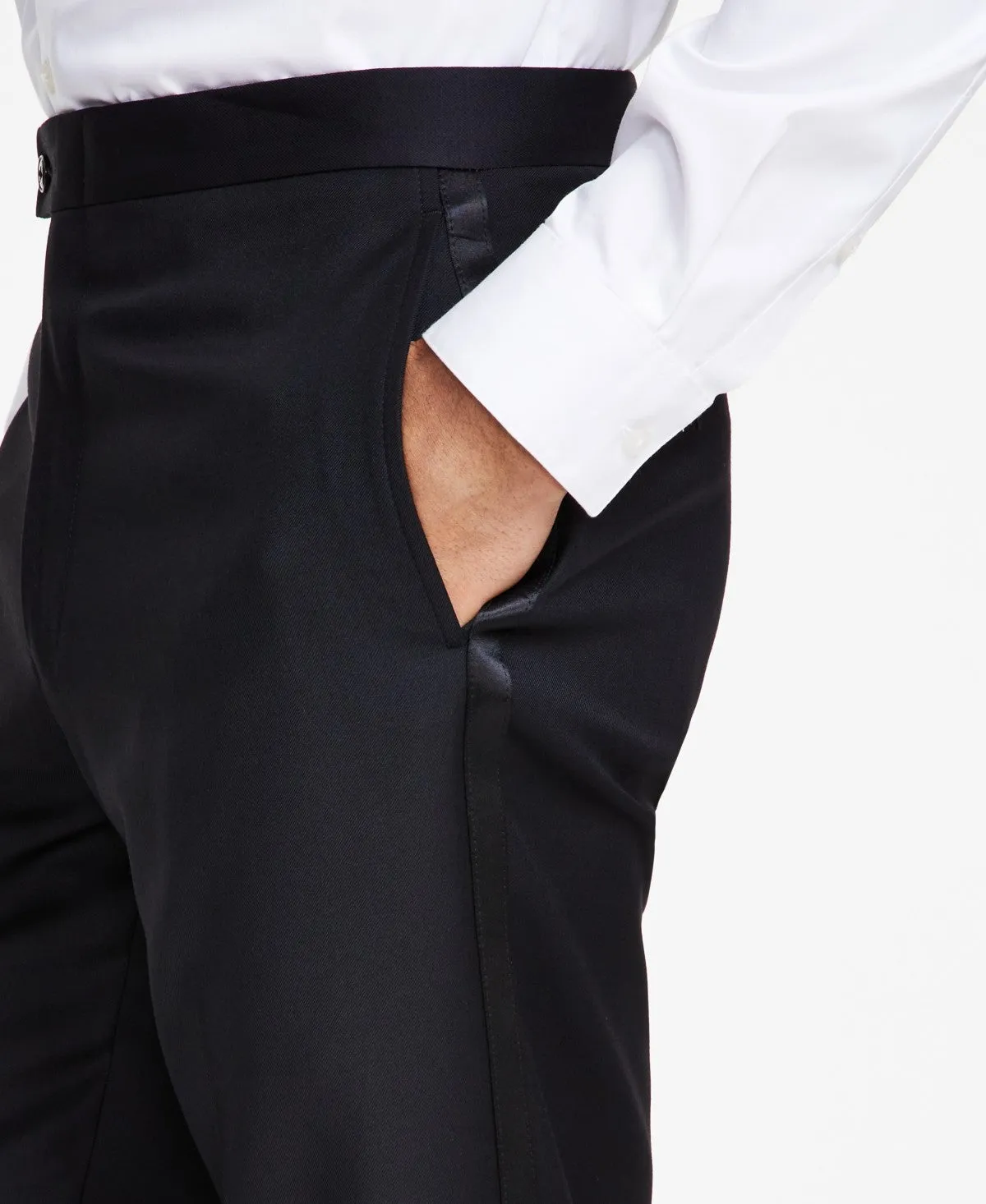 Michael Kors Mens Classic fit Tuxedo Dress Pants 36 / 29 Black Solid