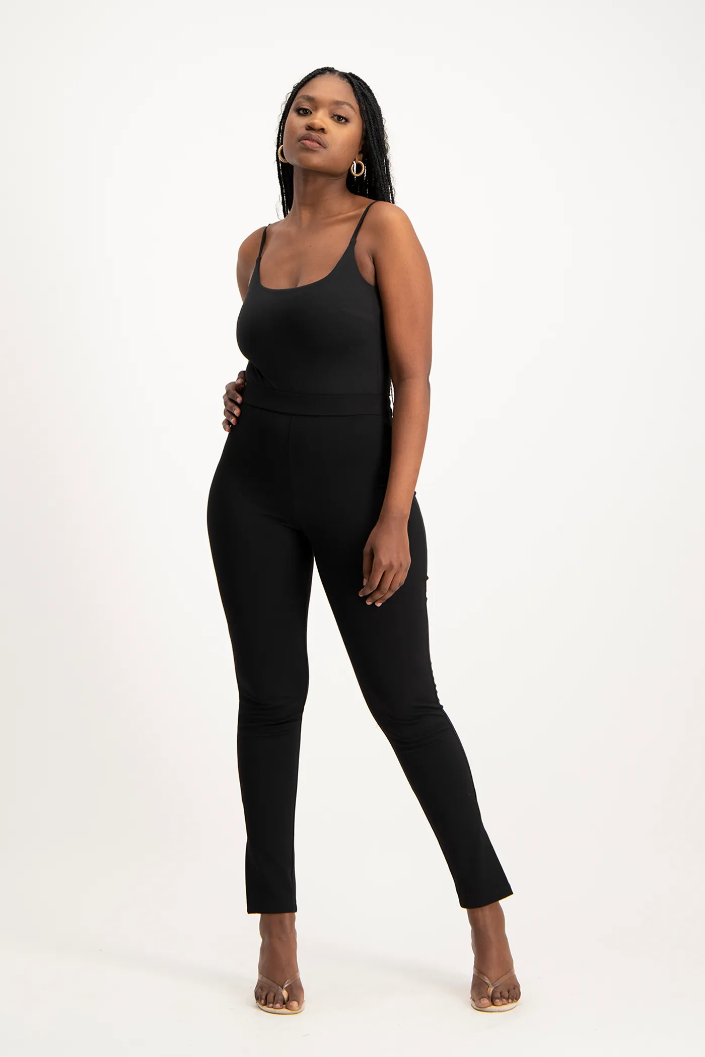 Mindy Strappy Bodysuit - Black