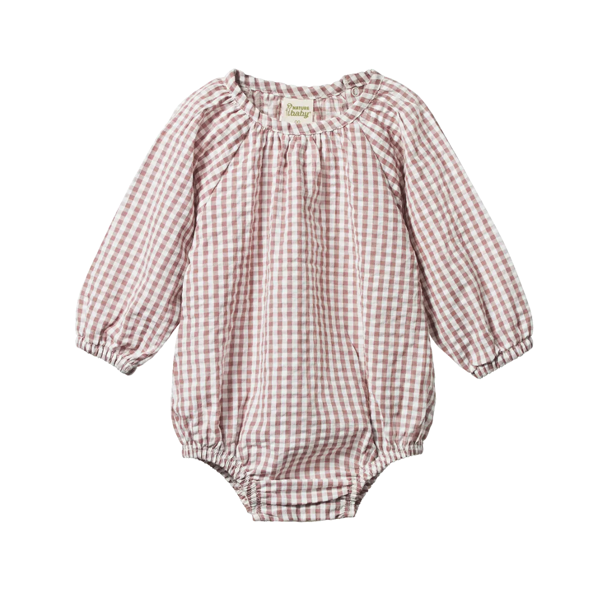Nature Baby Meadow Bodysuit Gingham Twilight Check