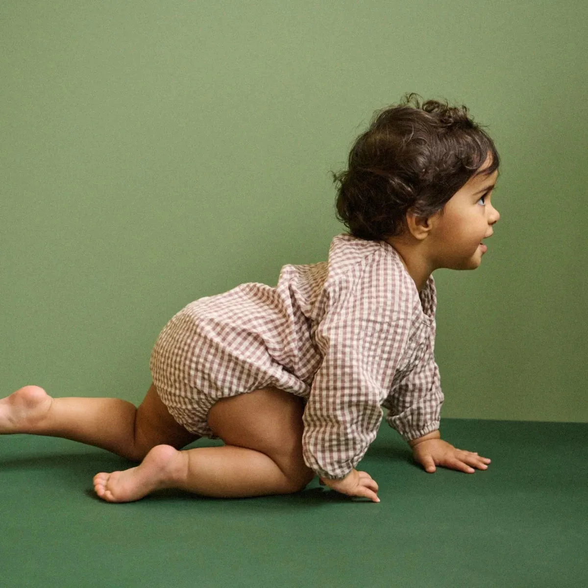 Nature Baby Meadow Bodysuit Gingham Twilight Check
