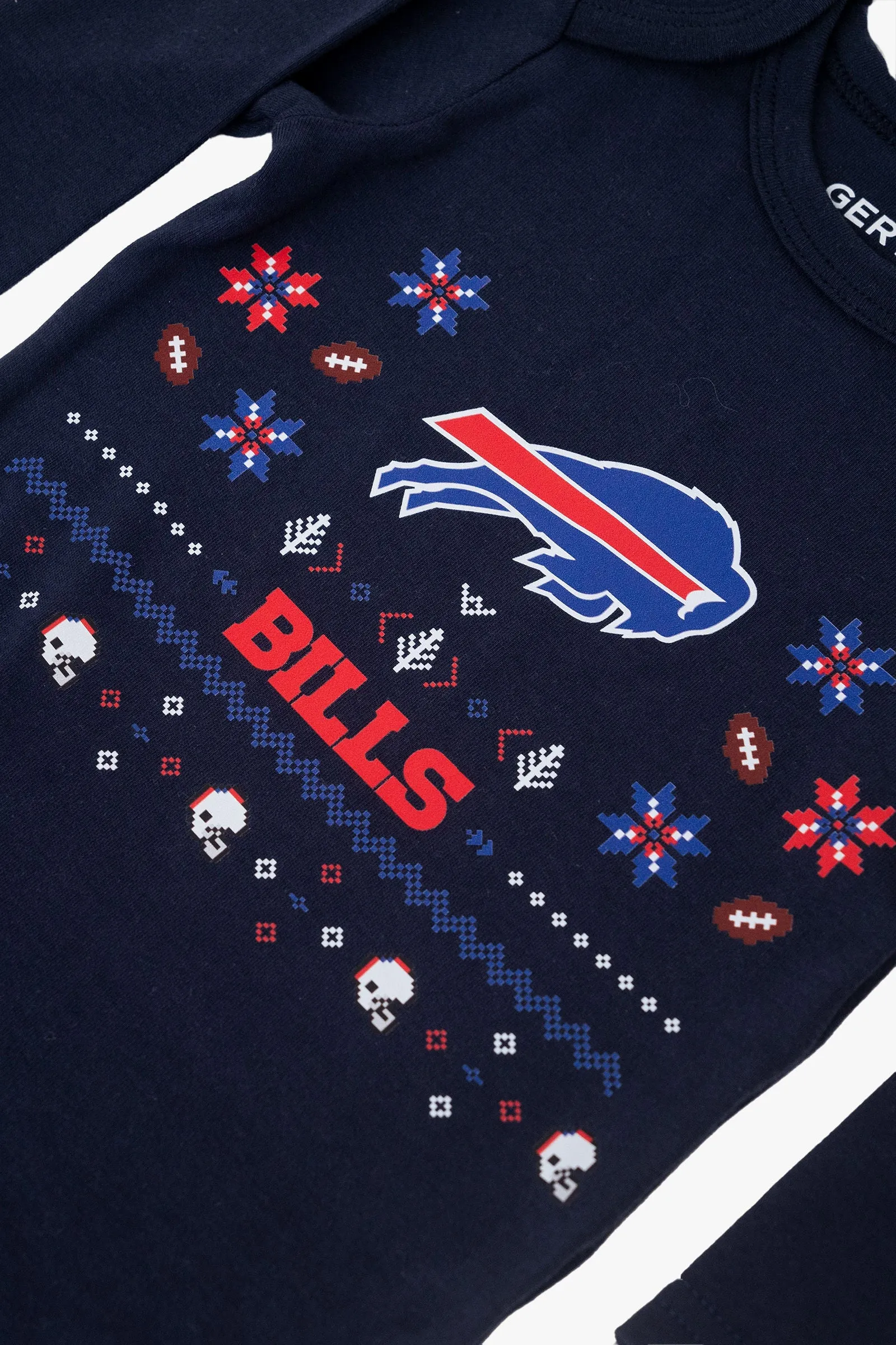 NFL Baby 100% Organic Ugly Holiday Long Sleeve Bodysuit