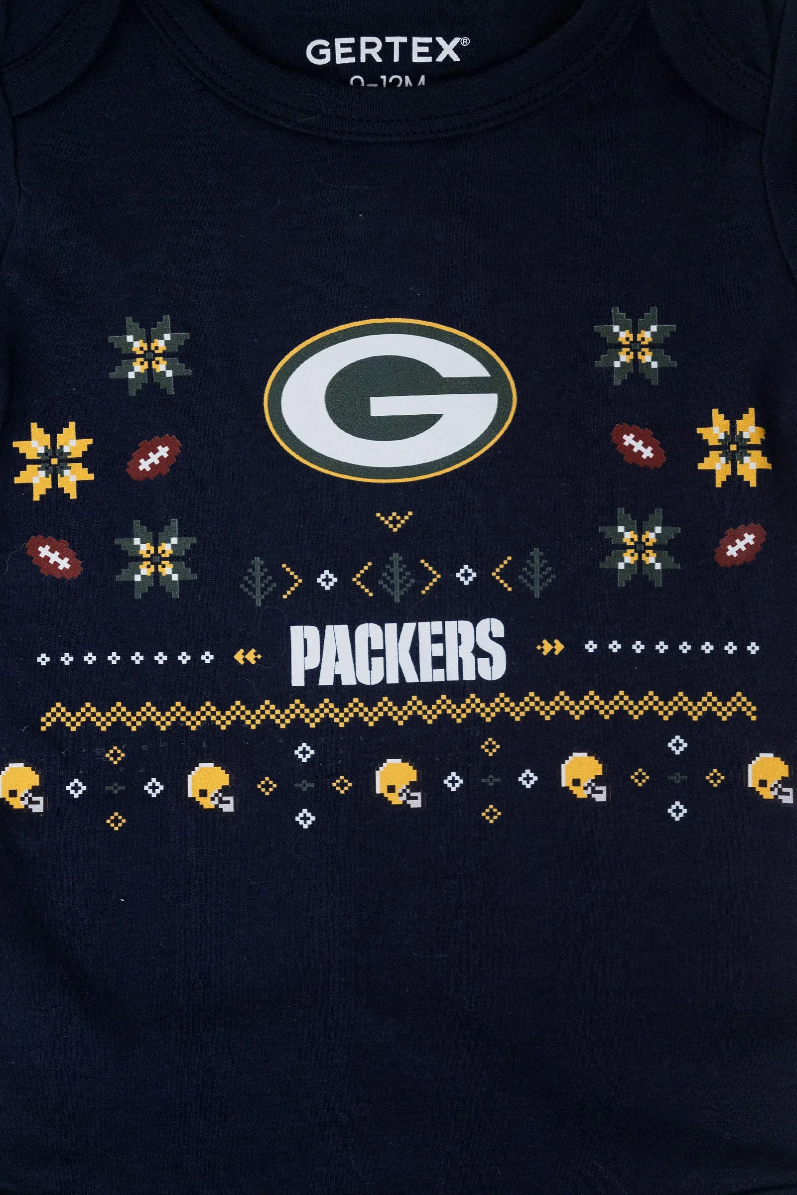 NFL Baby 100% Organic Ugly Holiday Long Sleeve Bodysuit