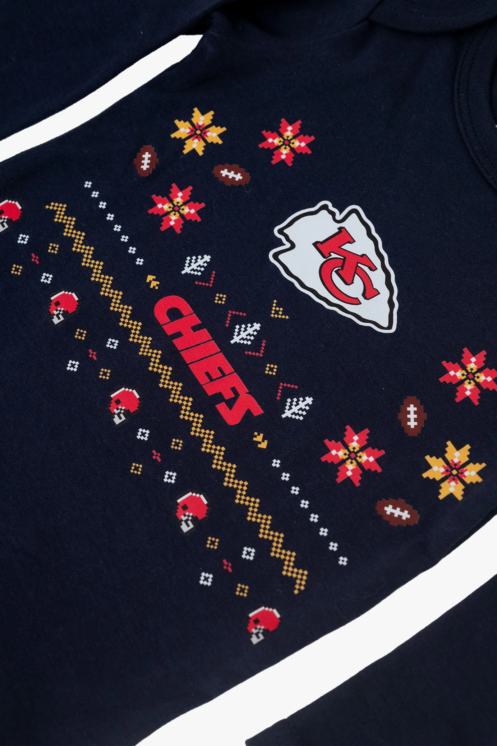 NFL Baby 100% Organic Ugly Holiday Long Sleeve Bodysuit