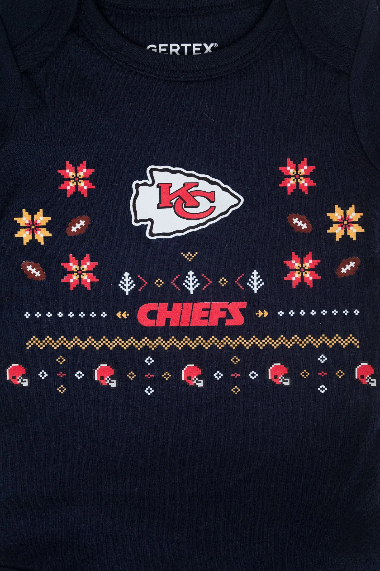 NFL Baby 100% Organic Ugly Holiday Long Sleeve Bodysuit