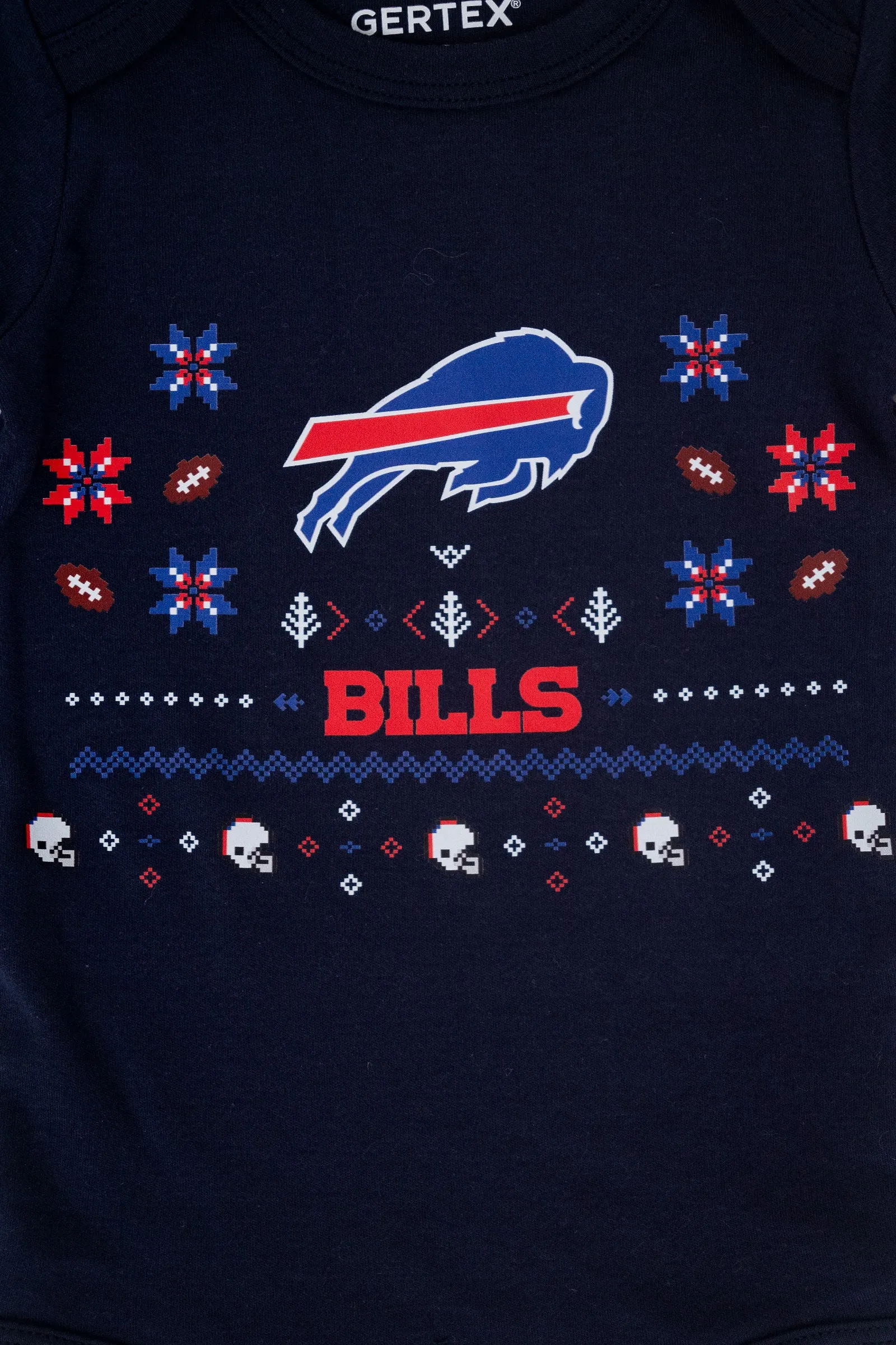 NFL Baby 100% Organic Ugly Holiday Long Sleeve Bodysuit