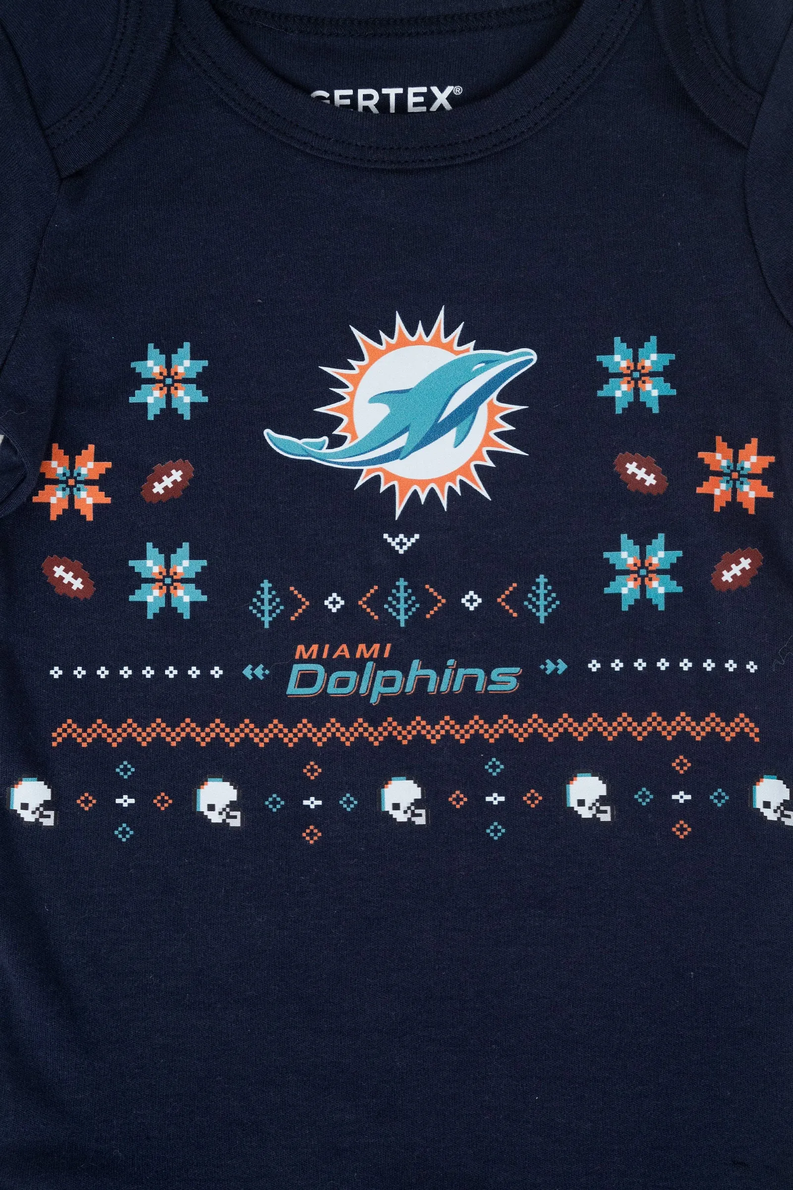 NFL Baby 100% Organic Ugly Holiday Long Sleeve Bodysuit