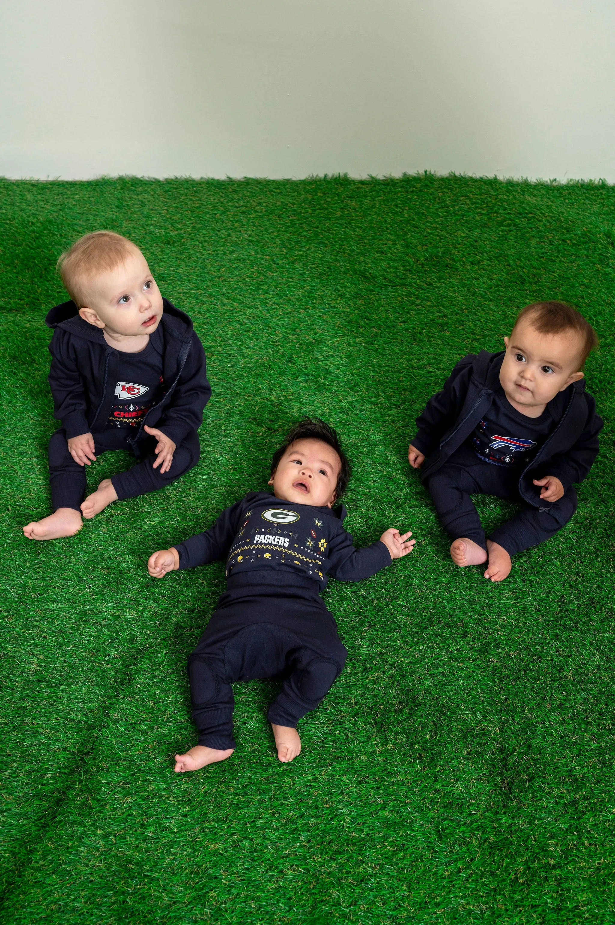 NFL Baby 100% Organic Ugly Holiday Long Sleeve Bodysuit