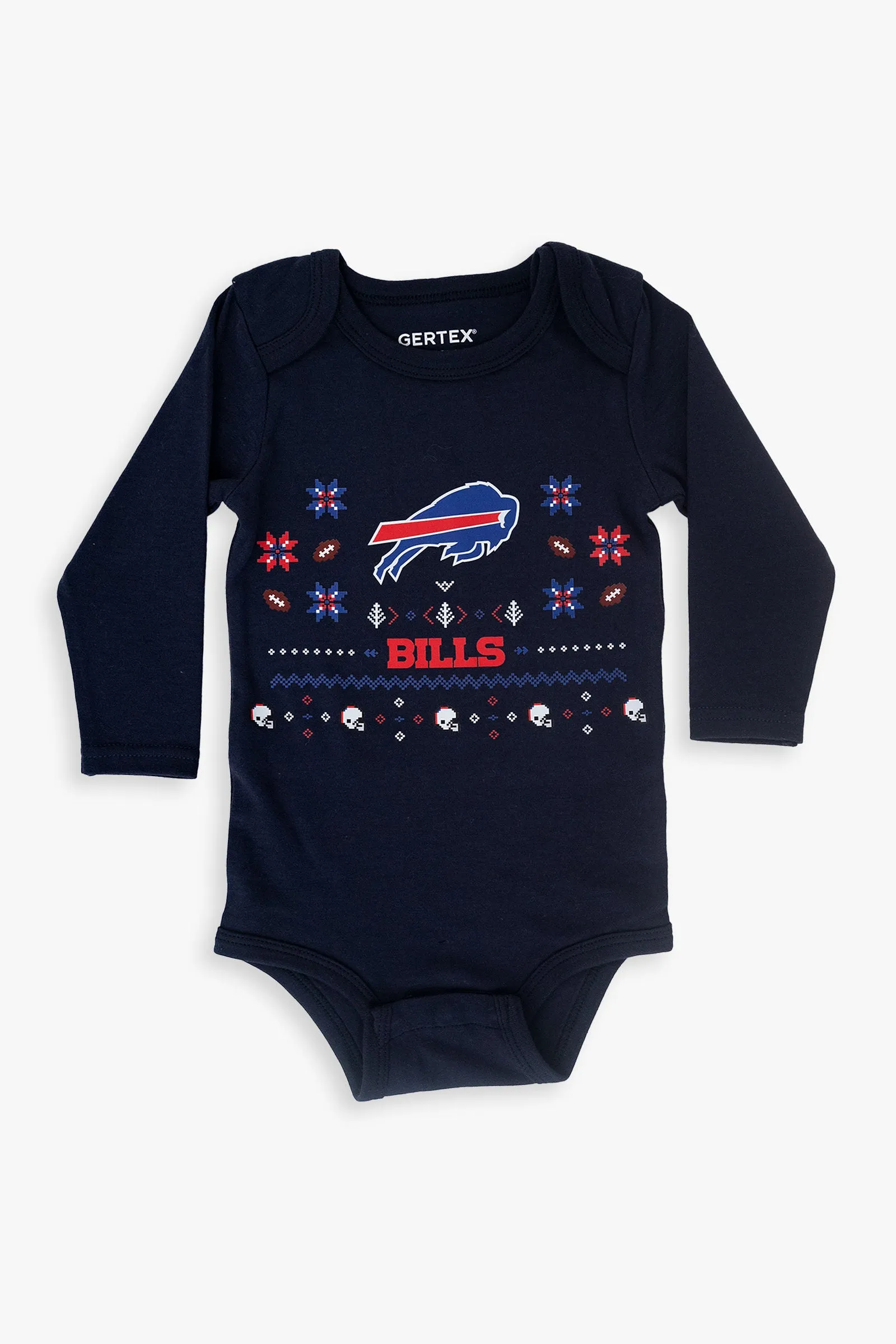 NFL Baby 100% Organic Ugly Holiday Long Sleeve Bodysuit