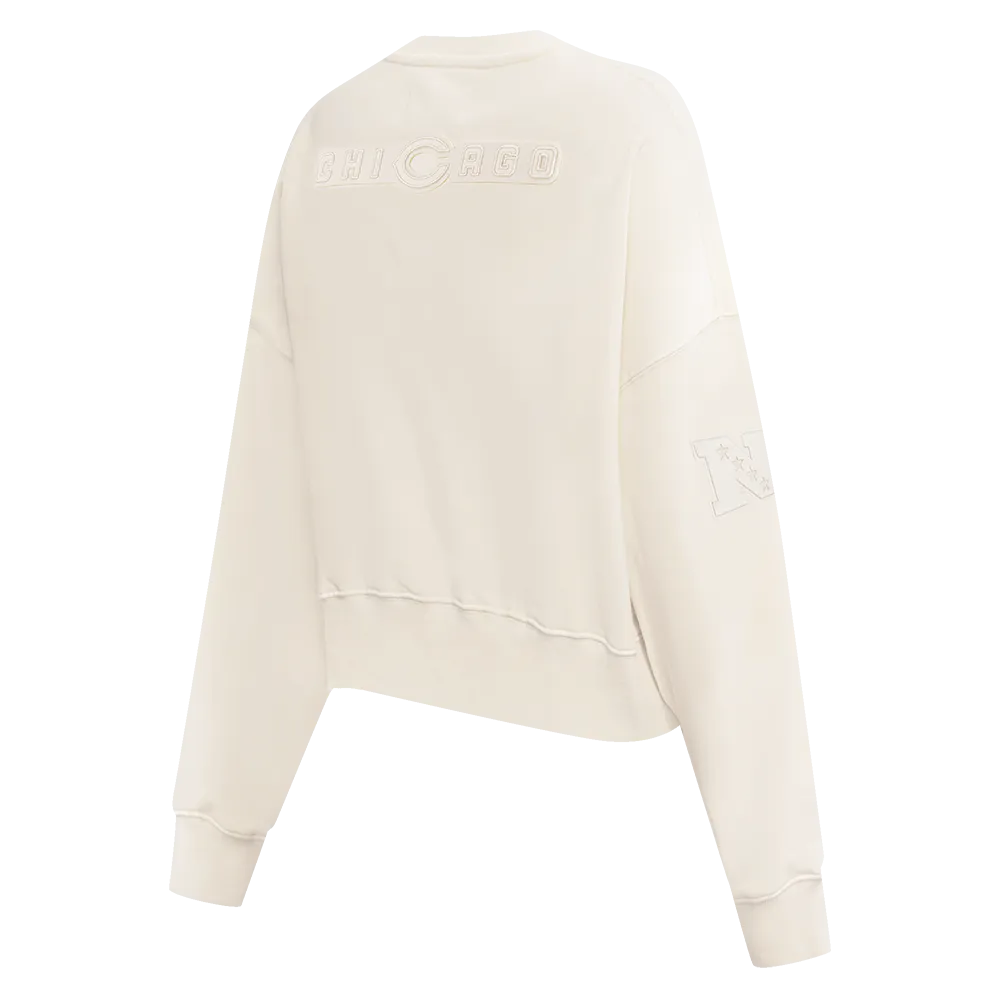 NFL CHICAGO BEARS NEUTRAL WOMEN'S CREWNECK (EGGSHELL)