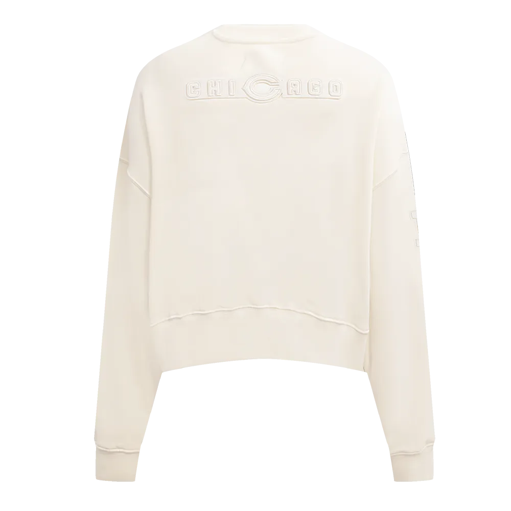 NFL CHICAGO BEARS NEUTRAL WOMEN'S CREWNECK (EGGSHELL)