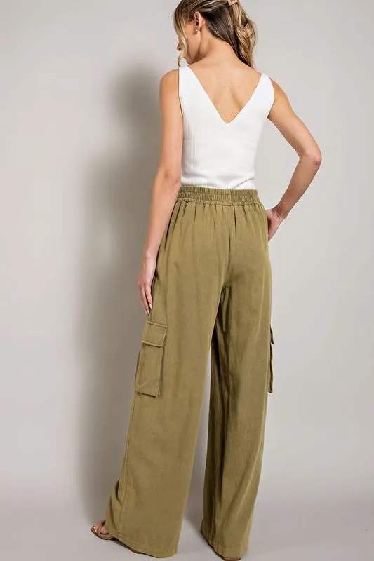Olive Mineral Cargo Pants