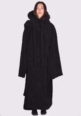 OTTOLINGER 1230702921 WRAP TEDDY LONG COAT BLACK