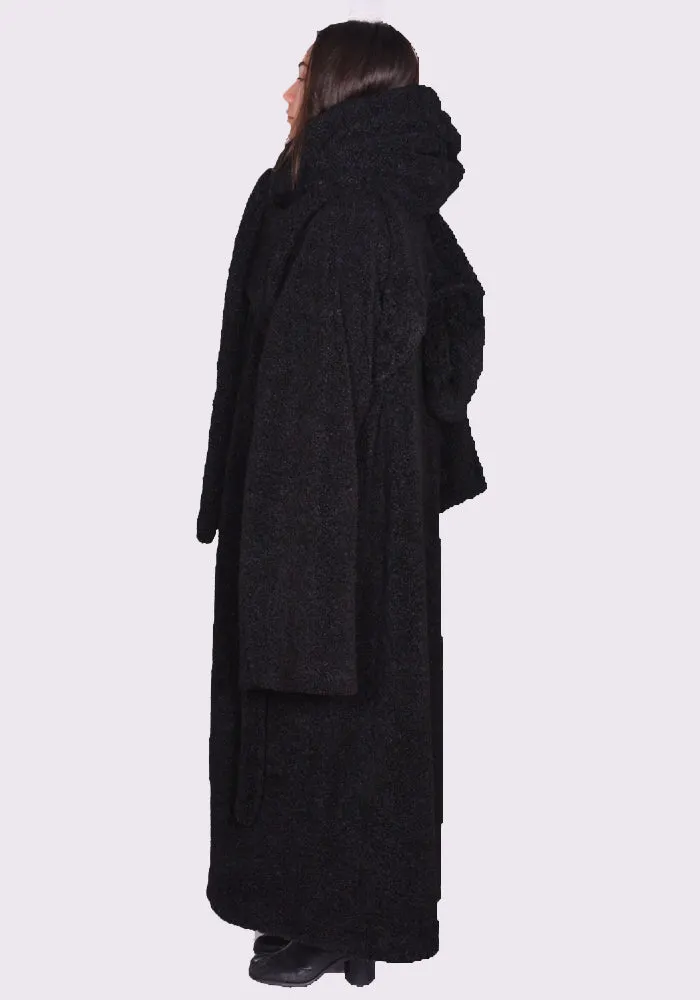 OTTOLINGER 1230702921 WRAP TEDDY LONG COAT BLACK