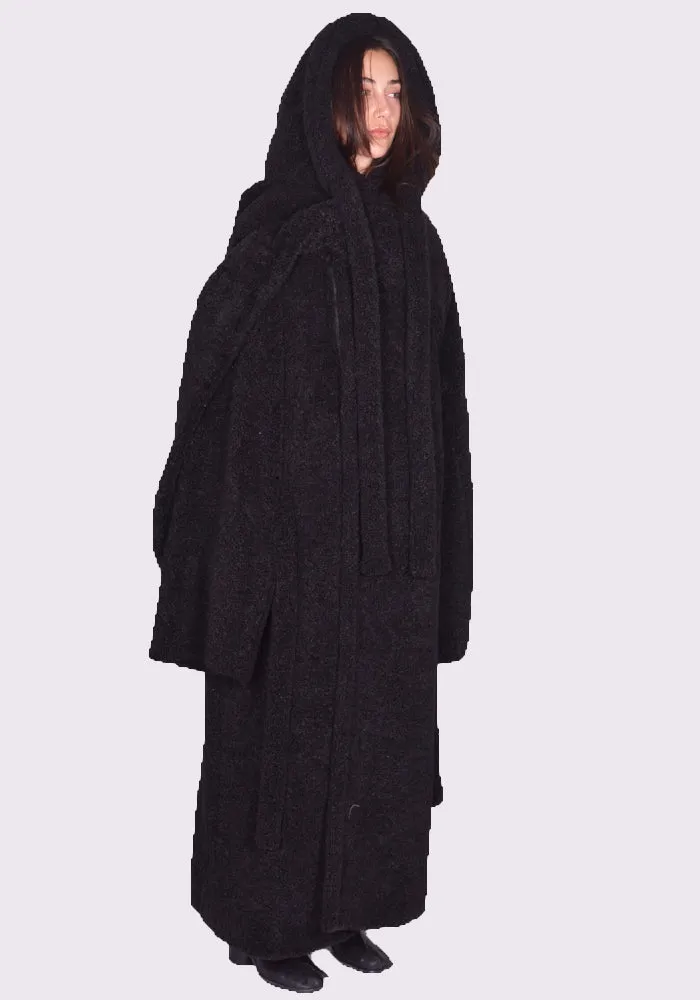 OTTOLINGER 1230702921 WRAP TEDDY LONG COAT BLACK
