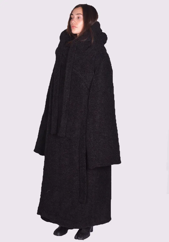 OTTOLINGER 1230702921 WRAP TEDDY LONG COAT BLACK