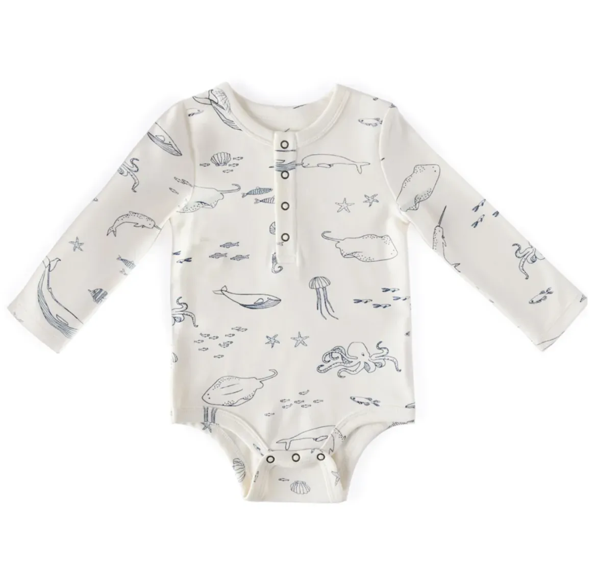Pehr - Long Sleeve Bodysuit (Aquatic)